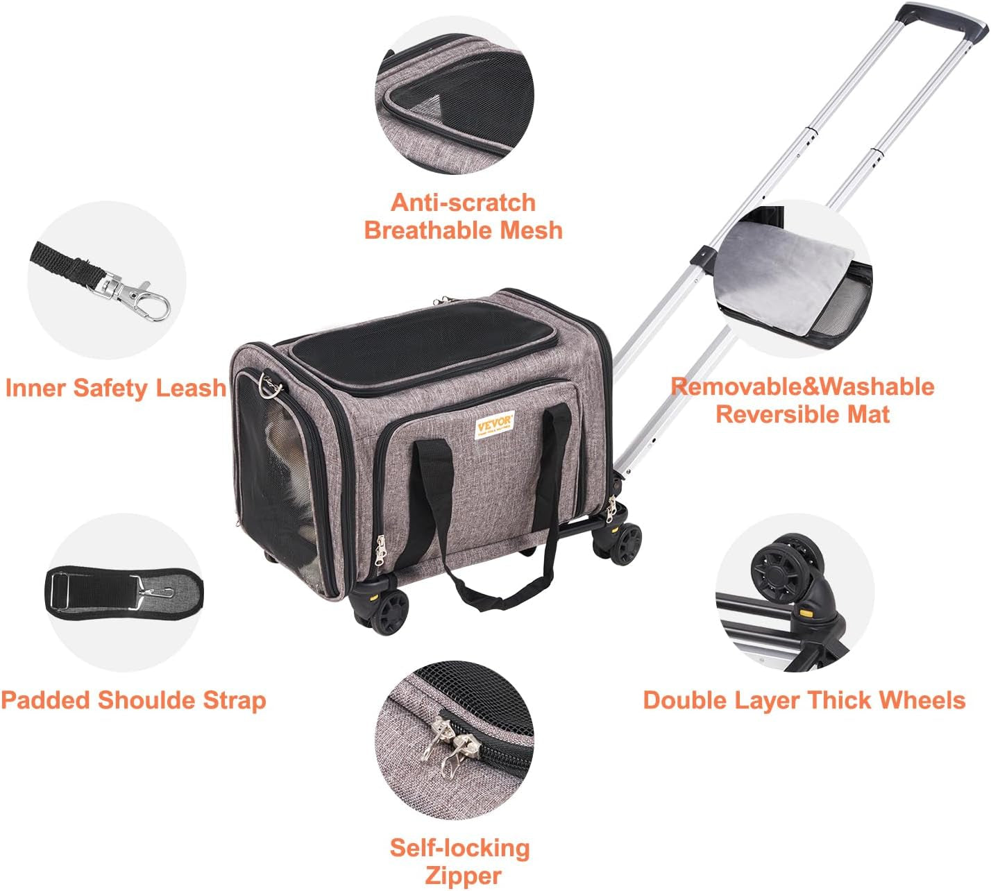 Cat Carrier with Wheels