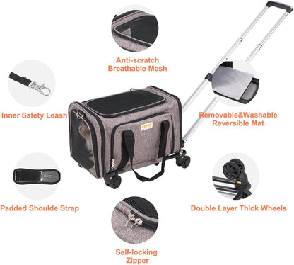 Cat Carrier with Wheels